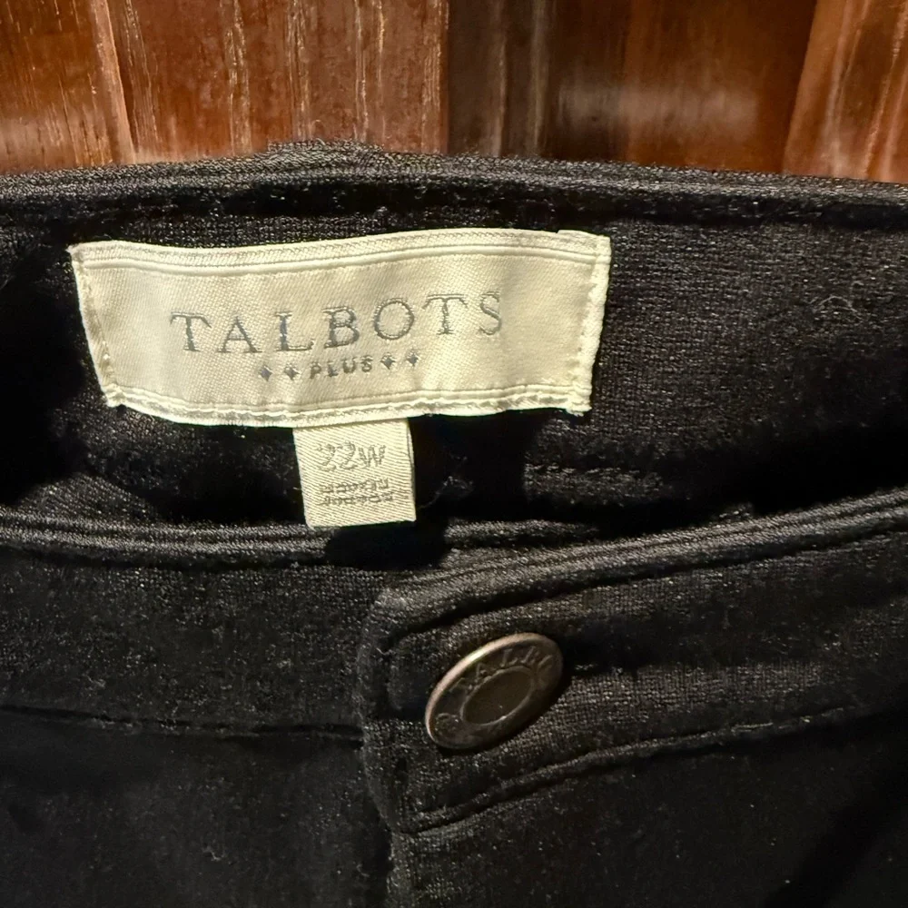 Talbots Black Dress Pants Elegant Full-Length Design 22w - Picture 3 of 10